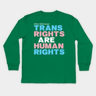 TRANS RIGHTS ARE HUMAN RIGHTS Kids Long Sleeve T-Shirt